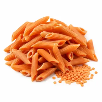 Trockene Rote Linsen Penne Pasta