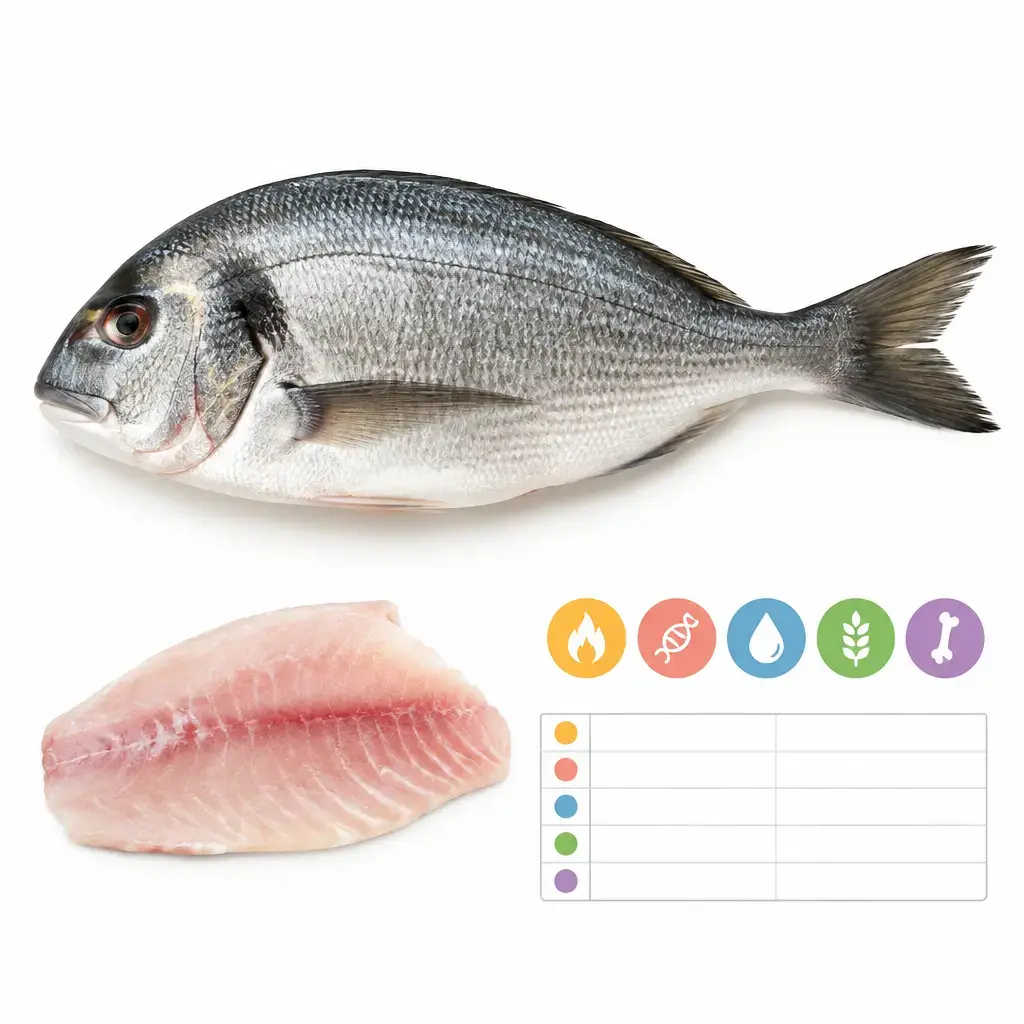 Calorías en Besugo Crudo - Tabla Nutricional