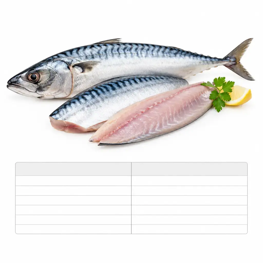 Calorías Caballa Cruda - Tabla Nutricional