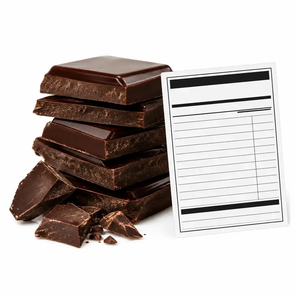 Datos Nutricionales del Chocolate Negro Sin Azúcar