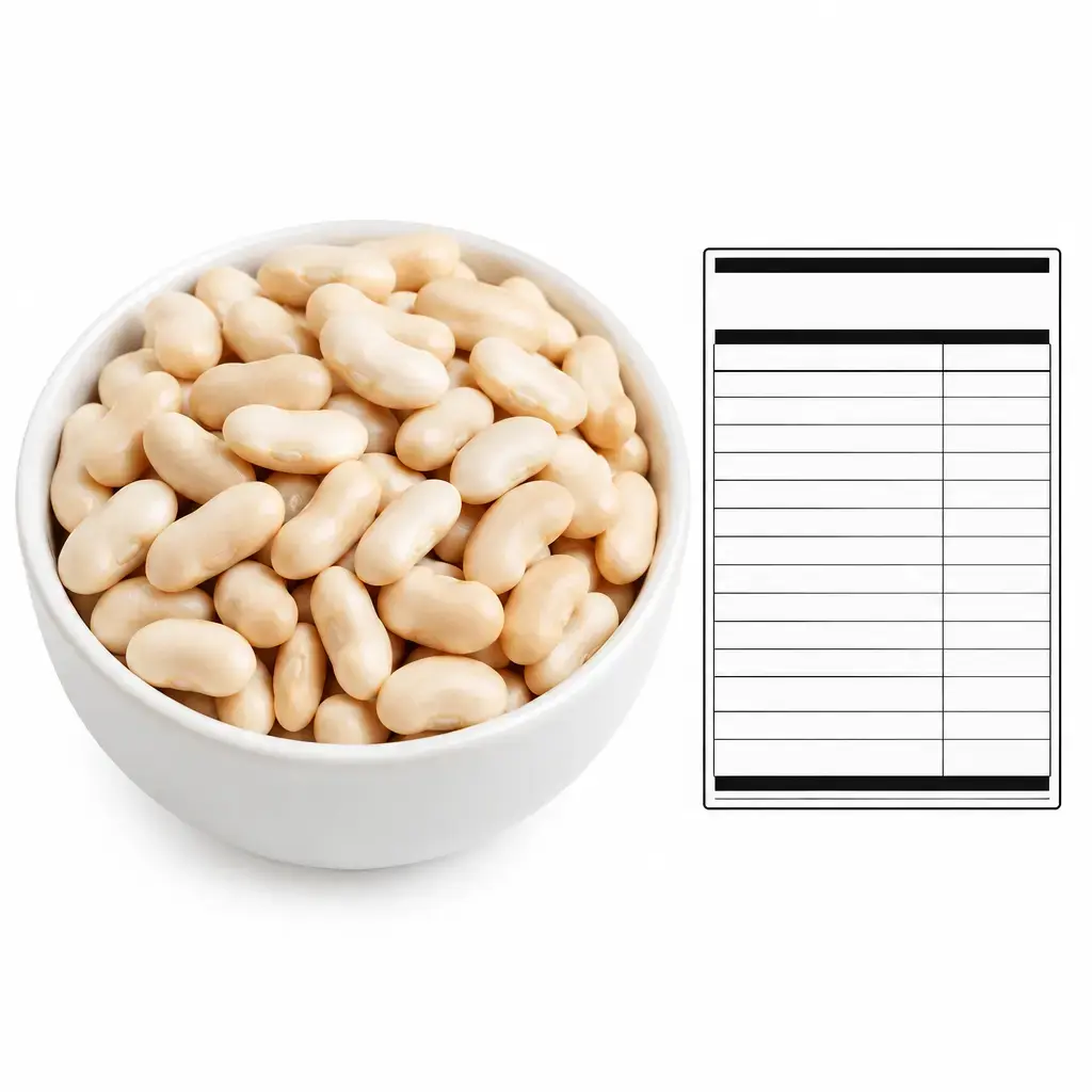 Calorías Frijoles Blancos - Tabla Nutricional