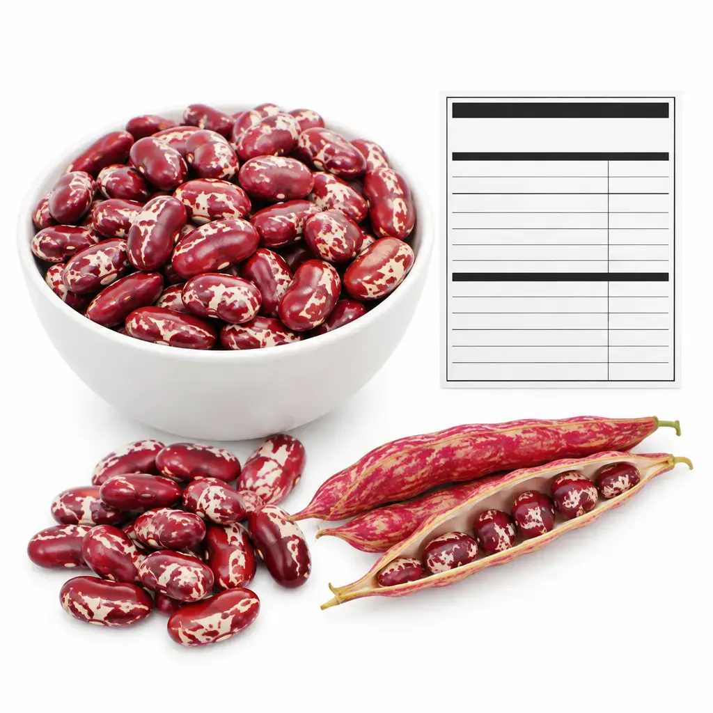 Calorías Frijoles Escarlata - Tabla Nutricional