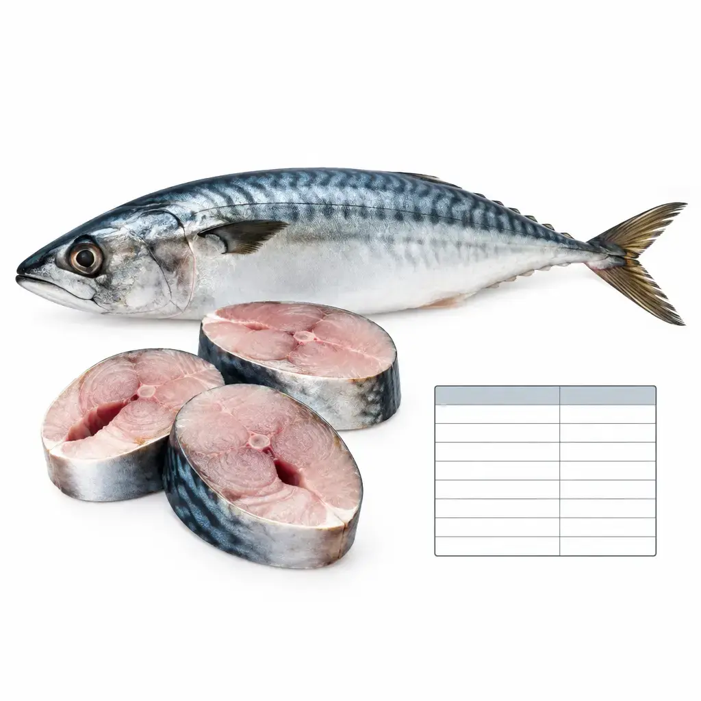Calories Raw Chub Mackerel - Nutritional Table