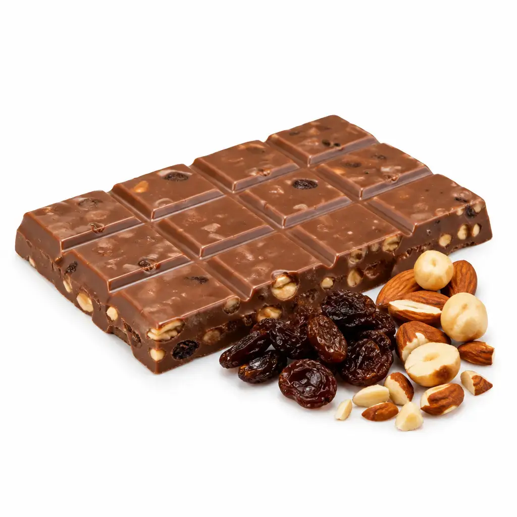 Nutritional Information for Milk Chocolate with Raisins and Nuts