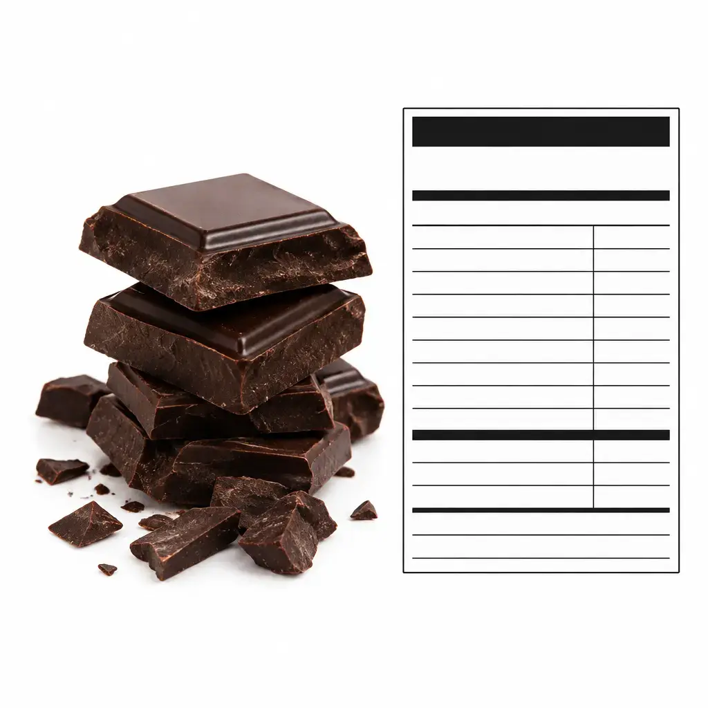 Nutritional Information for Dark Chocolate 90% Cacao