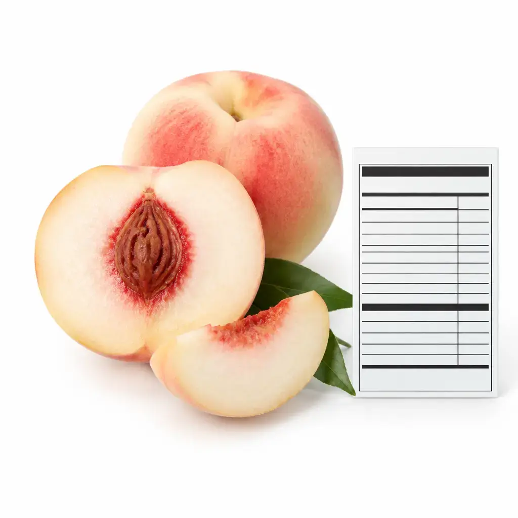 Calories White Peaches - Nutritional Table
