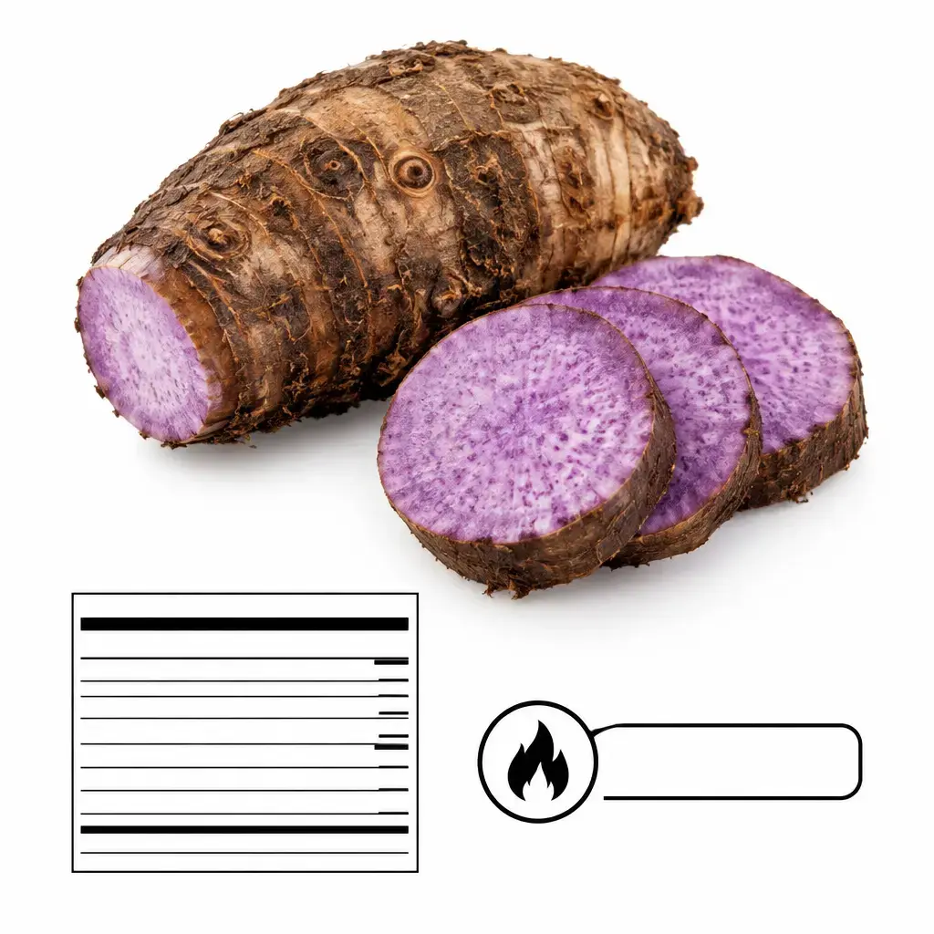Nutrition Facts &amp; Calories of Raw Purple Malanga