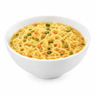 Cooked Instant Ramen Wheat Noodles