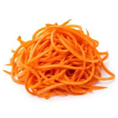 Raw Carrot Spiralized Vegetable Noodles