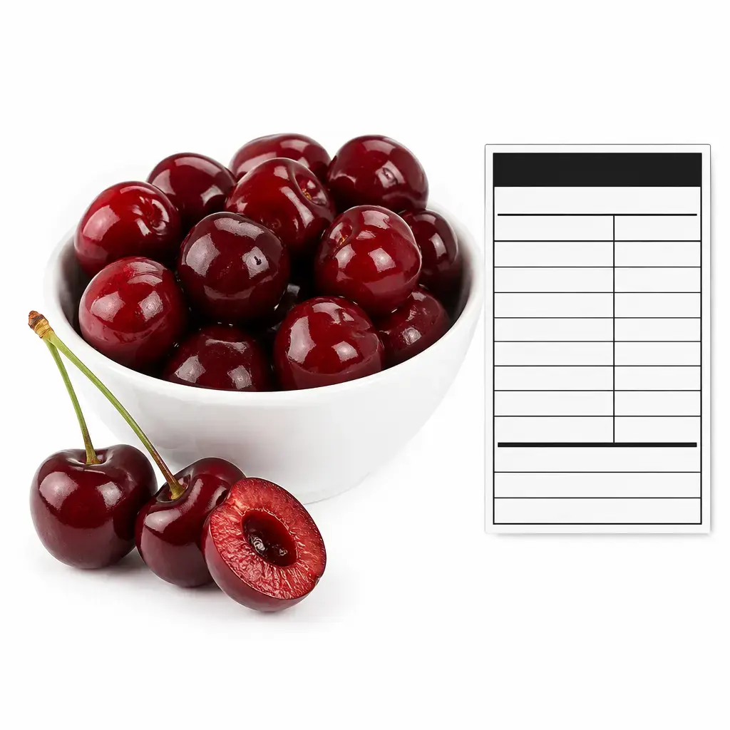 Calories English Morello Cherries - Nutritional Table