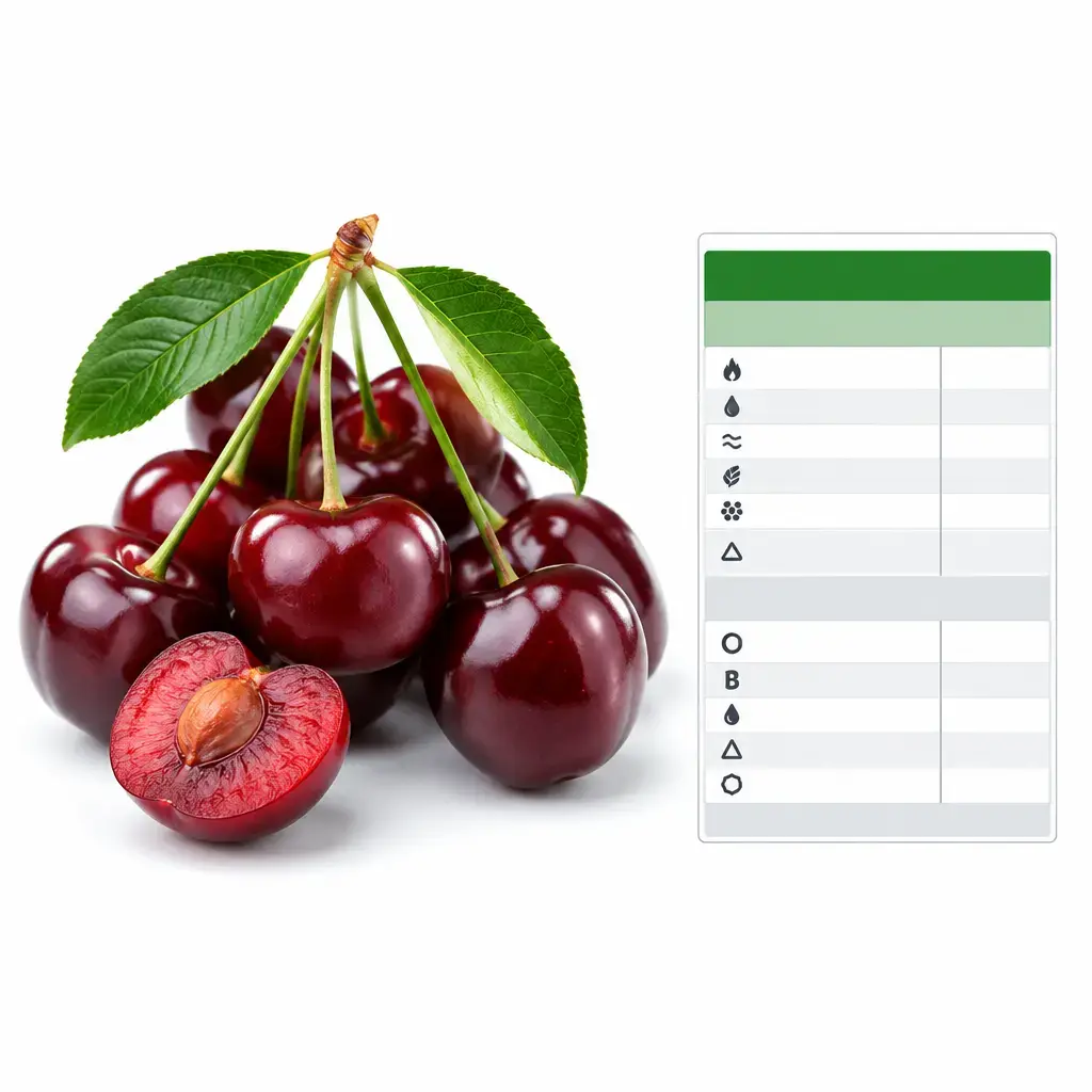 Caloric Information of Balaton Cherries - Nutritional Table